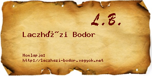 Laczházi Bodor névjegykártya